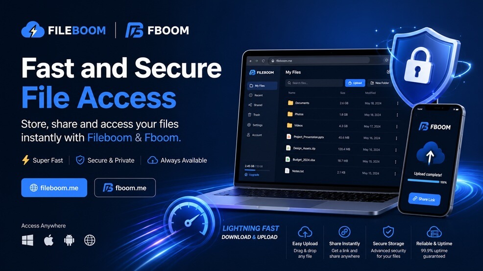 Fast and Secure File Access with Fileboom & Fboom